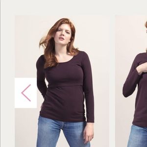 boob design nursing maternity organic top